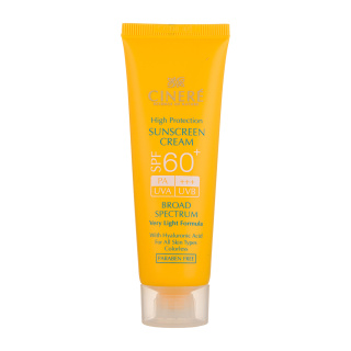 کرم ضد آفتاب SPF60+ بدون رنگ مناسب انواع پوست سینره